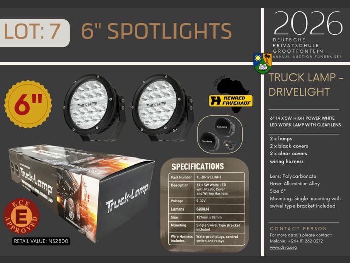 DEUTSCHE PRIVATSCHULE GROOTFONTEIN | 6" SPOTLIGHTS