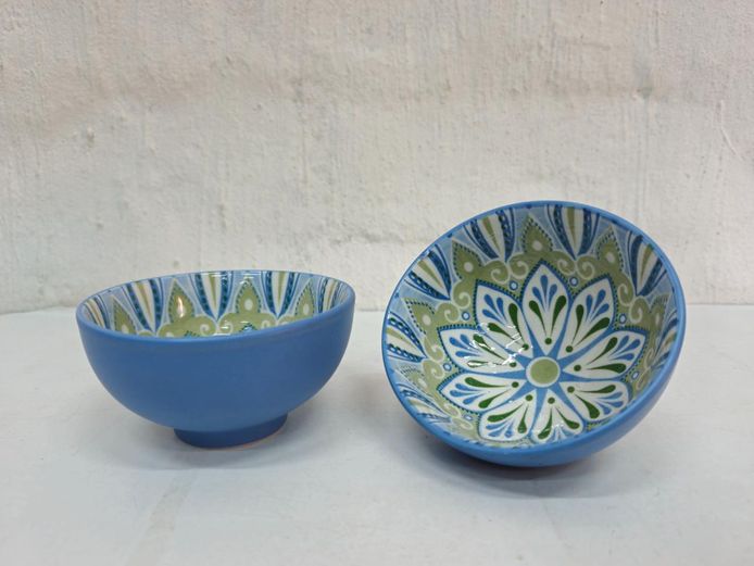 Small Hand-Painted Ceramic Artisan Bowls