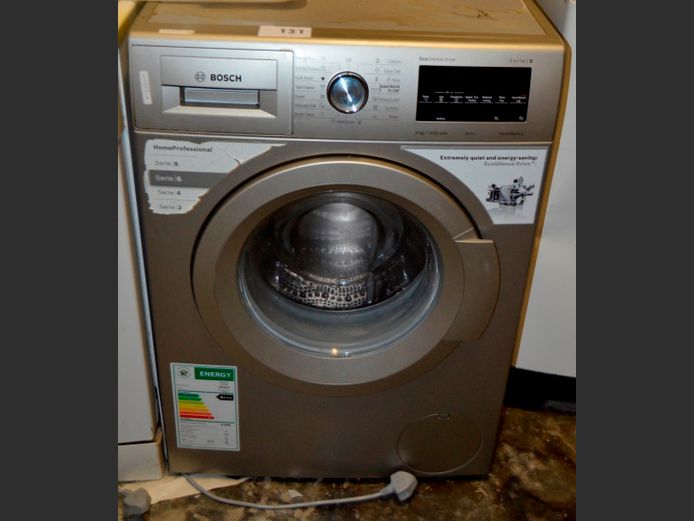 BOSCH ECO SILENCE DRIVE SERIE 6 METALLIC FINISH FRONT LOADING WASHING MACHINE [Switches on] [#: 415810249]