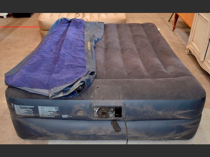 INTEX BLUE SELF-INFLATING MATTRESS & ANOTHER [Full condition unknown]