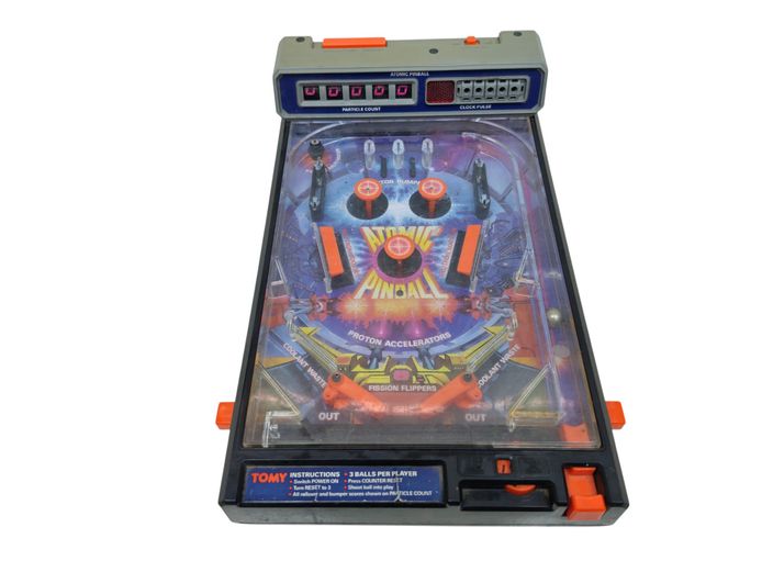 Vintage c.1980s TOMY Atomic Pinball Tabletop Electronic Game