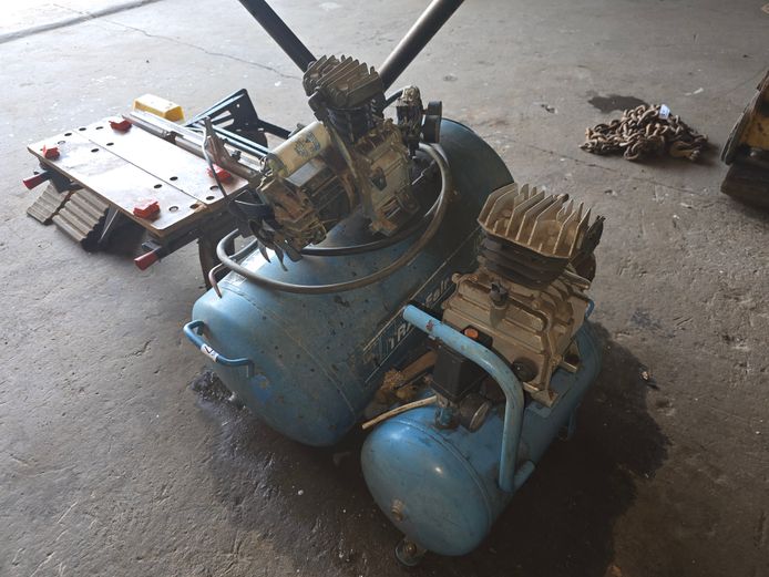 1 x TRADE AIR COMPRESSOR (LARGE), 1 x ABAC COMPRESSOR(SMALL)