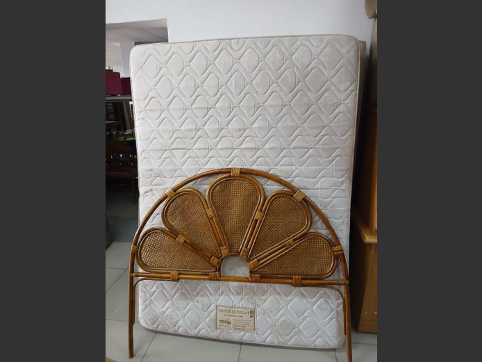 Doube bed base, Matress and Headboard