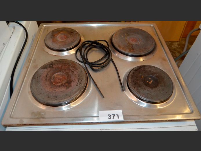 STAINLESS STEEL 4-PLATE HOB, 59 x 51cm [Untested]