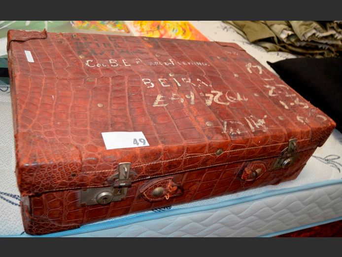 CROCODILE LEATHER SUITCASE, 66 x 45 x 19cm