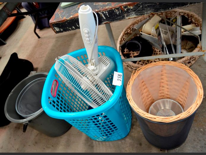 METAL WASTE BINS, LAUNDRY BASKET, etc