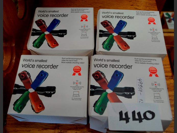 LOT OF 4: WORLD'S SMALLEST VOICE RECORDERS [Untested]