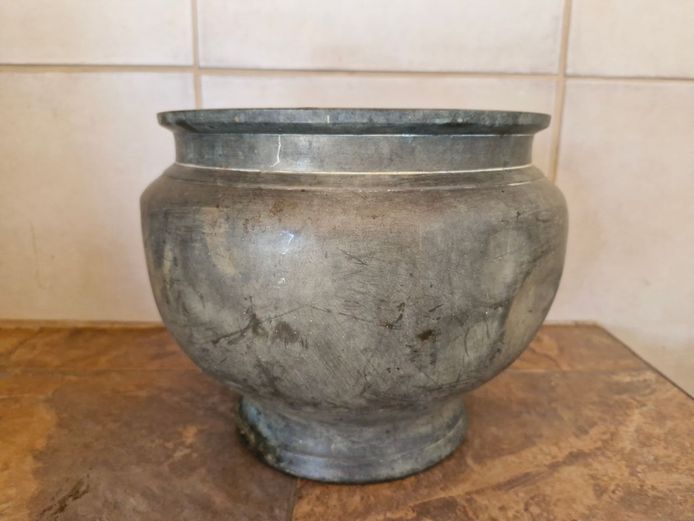 Vintage Heavy Metal Planter / Cauldrons