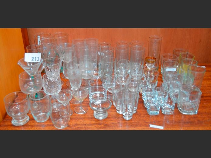 ASSORTED DRINKING GLASSES
