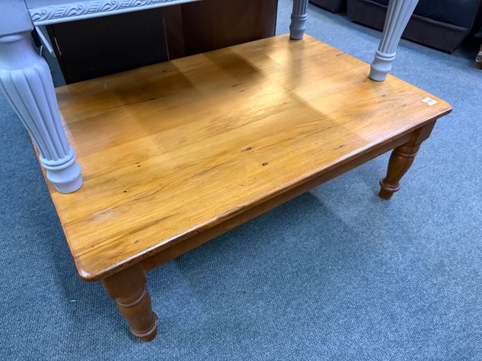 Yellow Wood Coffee Table 