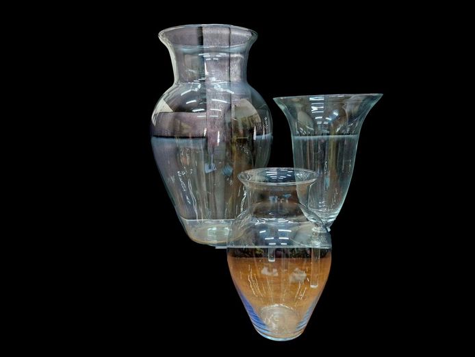 Massive Oversized Glass Flower Vases