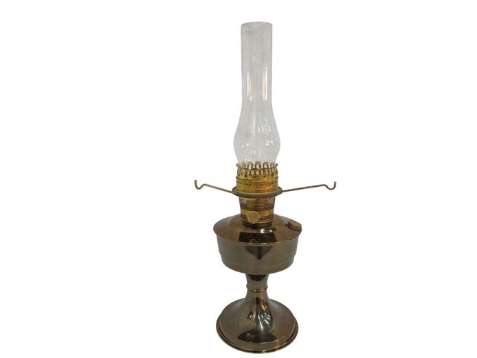 Vintage Aladdin Model 23 Metal Base Oil Lamp