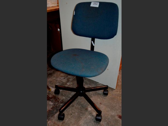 BLUE SWIVEL TYPIST'S CHAIR
