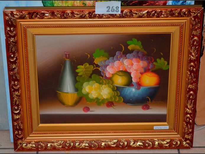 FRAMED OIL ON CANVAS SIGNED W. ATNIEN, 38.5 x 28.5cm