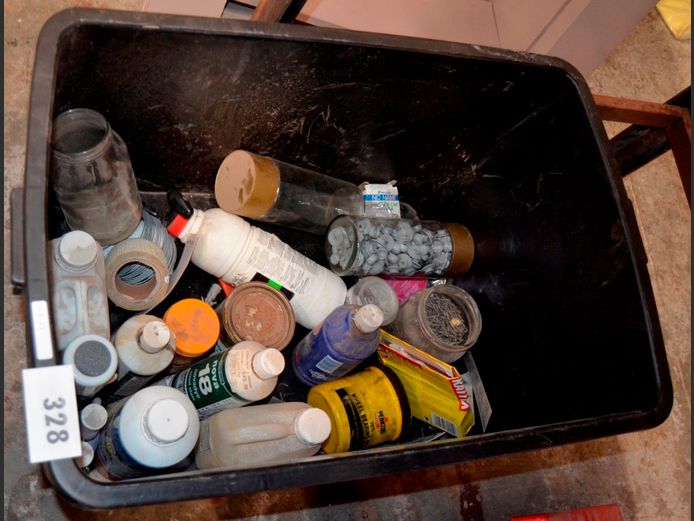 WOOD STAIN, CHEMICALS, etc [Condition of contents unknown] [Excl. crate]