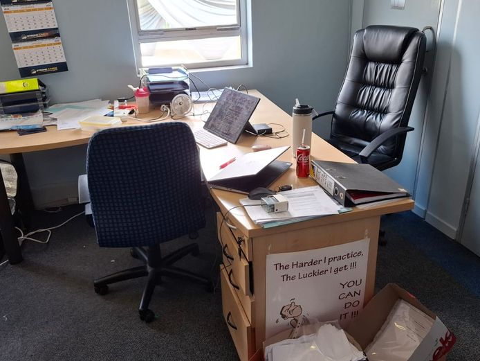 Desk and 2 chairs only