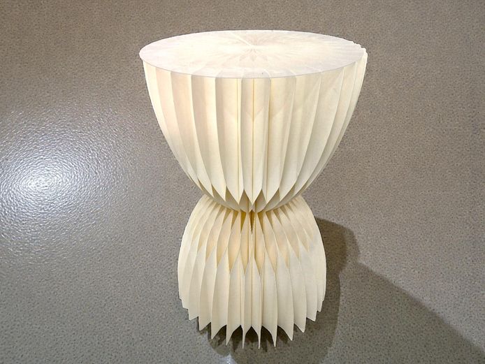 Ivory White Pleated Display Stand