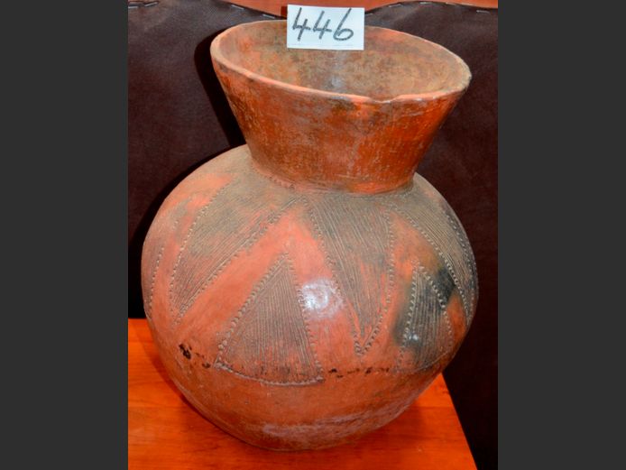 CLAY AFRICAN POT, 35cm High [Chipped]