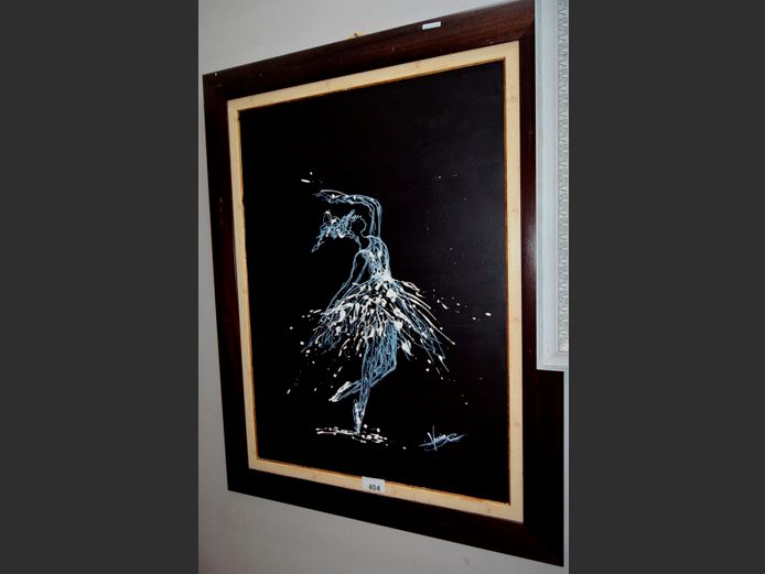 FRAMED "DANCING GIRL", 108 x 78cm