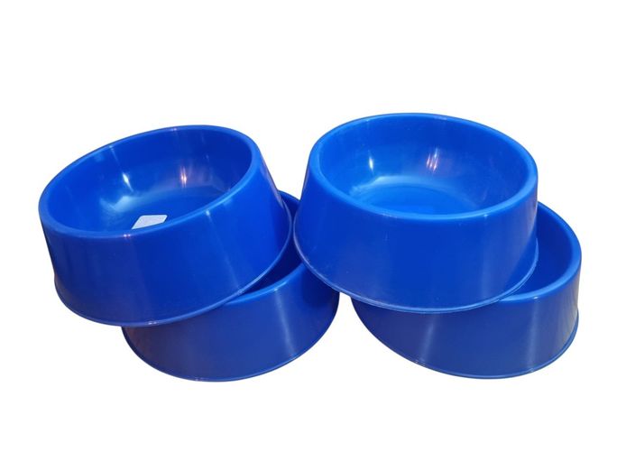 Medium Royal Blue Plastic Pet Feeding Bowls