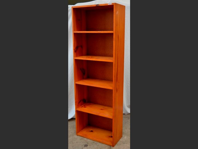 PINE 5-TIER BOOKSHELF, 61 x 19.5 x 180cm