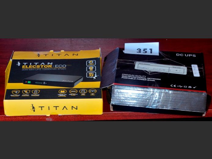 LOT: 2 x DC MINI UPS's [Untested]