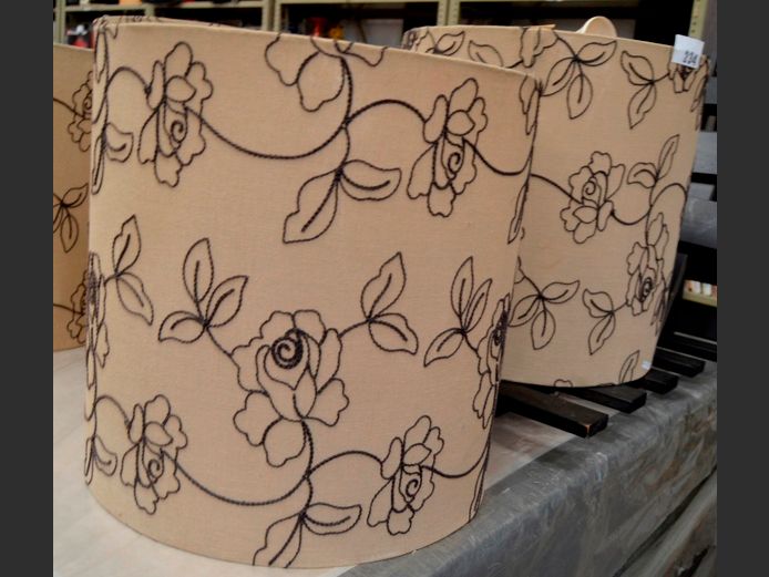 PAIR LAMP SHADES, 50cm Diameter x 51cm High