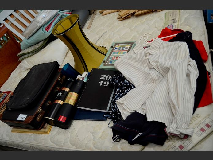 CLOTHING, LAPTOP BAG, BRIEFCASE, KNITTING NEEDLES, etc