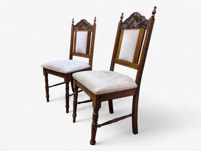 Antique Carved Oak Chairs