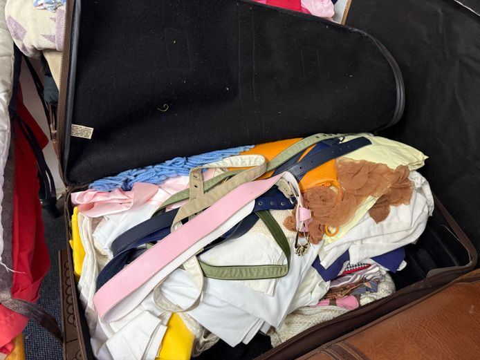 2 x Leather bags with Contents 