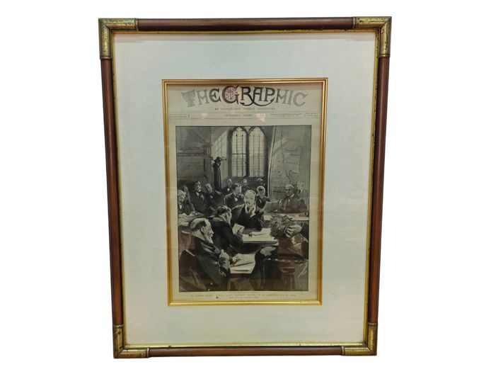 Framed 1897 The Graphic Print – Dr. Jameson Before the South Africa Committee