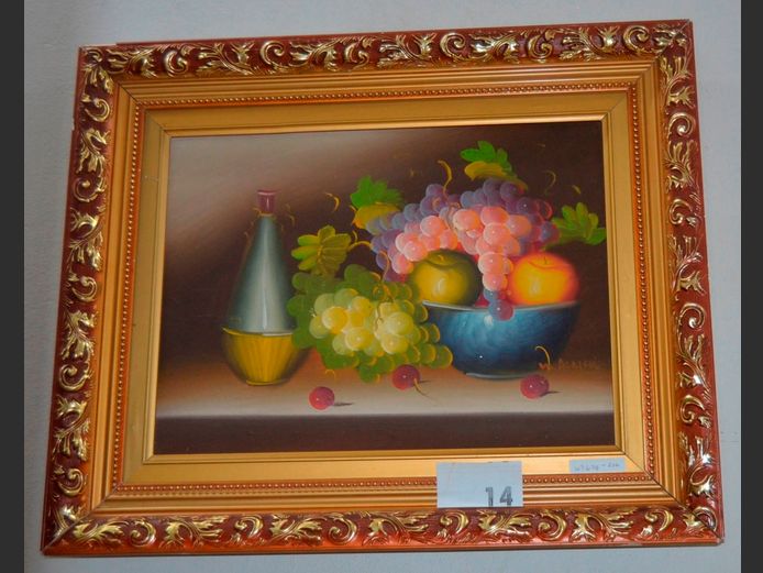 FRAMED OIL ON CANVAS SIGNED W. ATNIEN, 38.5 x 28.5cm
