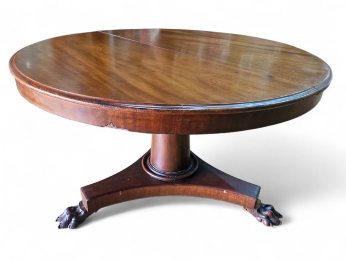 Regency Mahogany Tilt-Top Center Table with Claw Feet