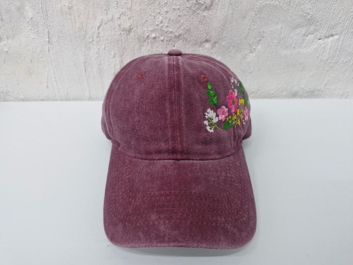 Vintage Style Embroidered Ladies Flower Cap (Brand New)