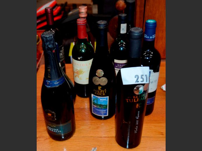 BOLAND WYNKELDERS PINOTAGE, ROBERTSON NATURAL SWEET RED, etc [Condition of contents unknown]