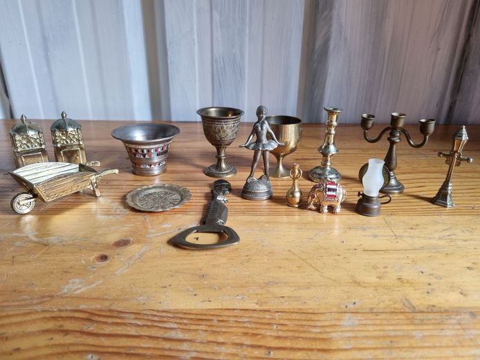 Collection of Vintage Brass and Metal Miniatures