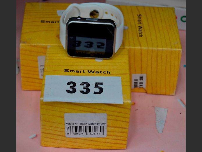 LOT OF 3: WHITE SMART WATCHES [Untested]