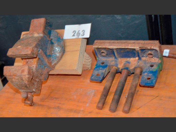 BENCH VICE & A WOODWORKING VICE