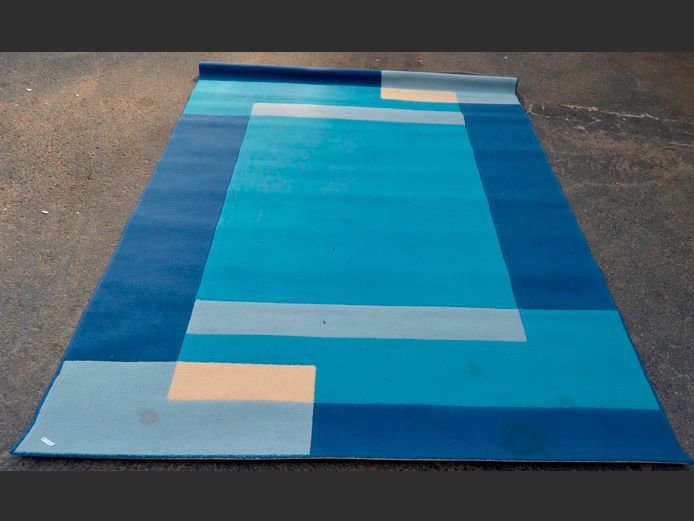 BLUE & BEIGE CARPET, 230 x 170cm