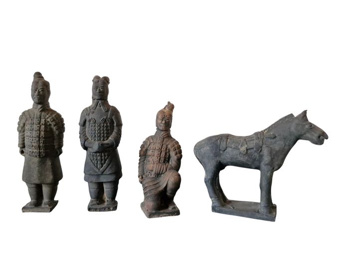 Vintage Terracotta Army Figurine Set