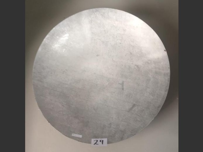 GLASS FIBRE SILVER DECORATIVE WALL PLATE, 67cm Diameter