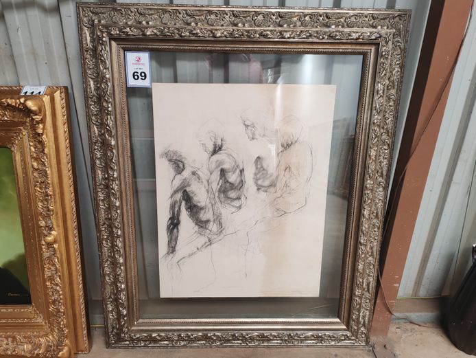 Framed Charcoal Sketch - W. Mason (STC)