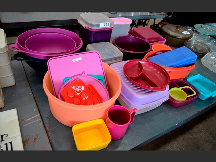 TUPPERWARE BOWLS, STORAGE CONTAINERS, etc