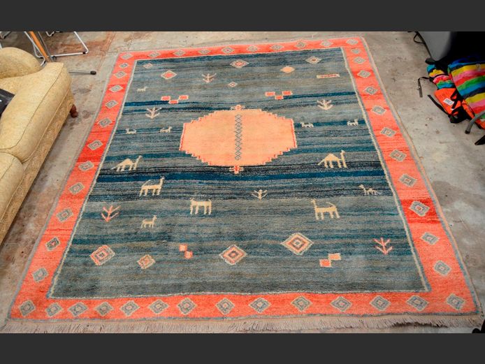 GABBEH CARPET, 250 x 225cm [Some wear]