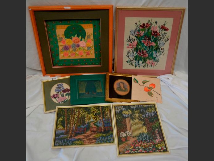 LOT: FRAMED TAPESTRIES