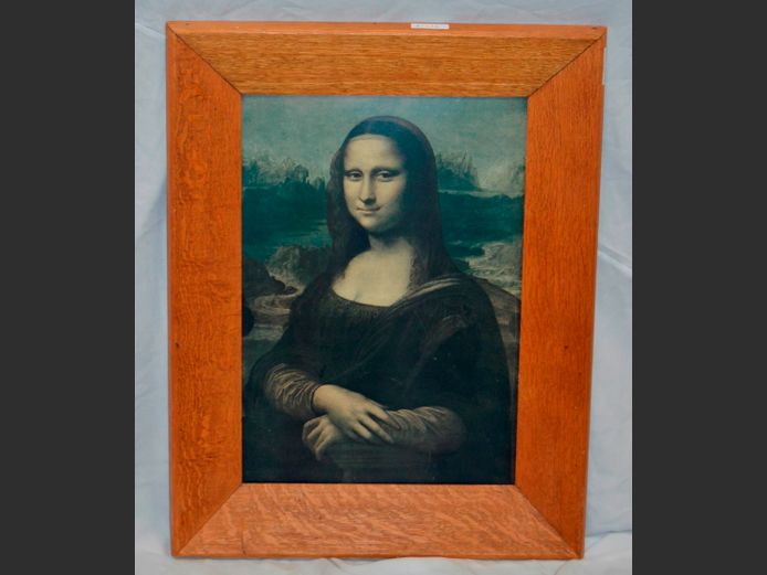 OAK FRAMED PRINT "MONA LISA", 51 x 36cm