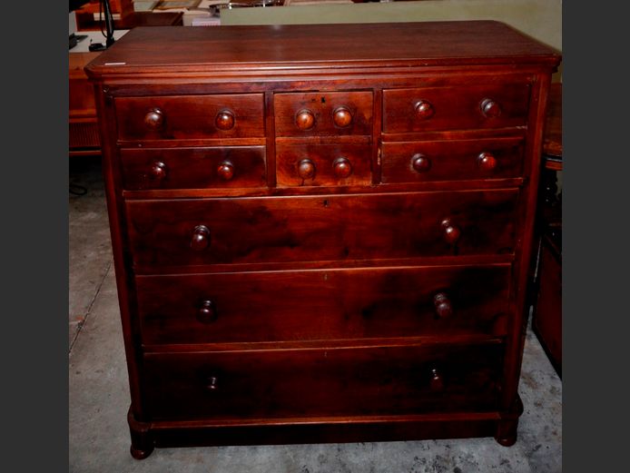 TEAK 5-OVER-3 SCOTCH CHEST, 115 x 48 x 118cm
