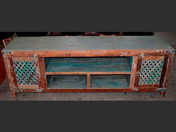 PAINT TECHNIQUE 2-DOOR TV STAND, 181 x 42 x 62cm
