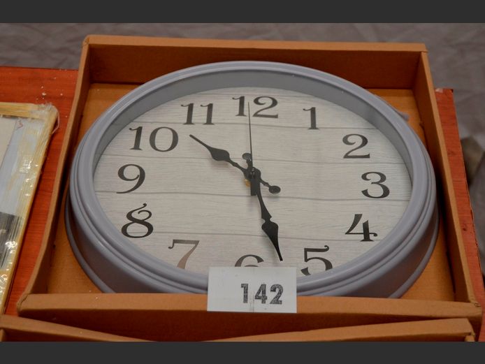 LILAC CIRCULAR WALL CLOCK, 34cm Diameter