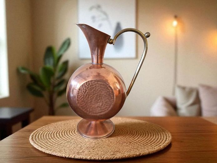 Vintage Hammered Copper Pitcher